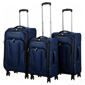 High-End Dark Blue Nylon Soft Luggage