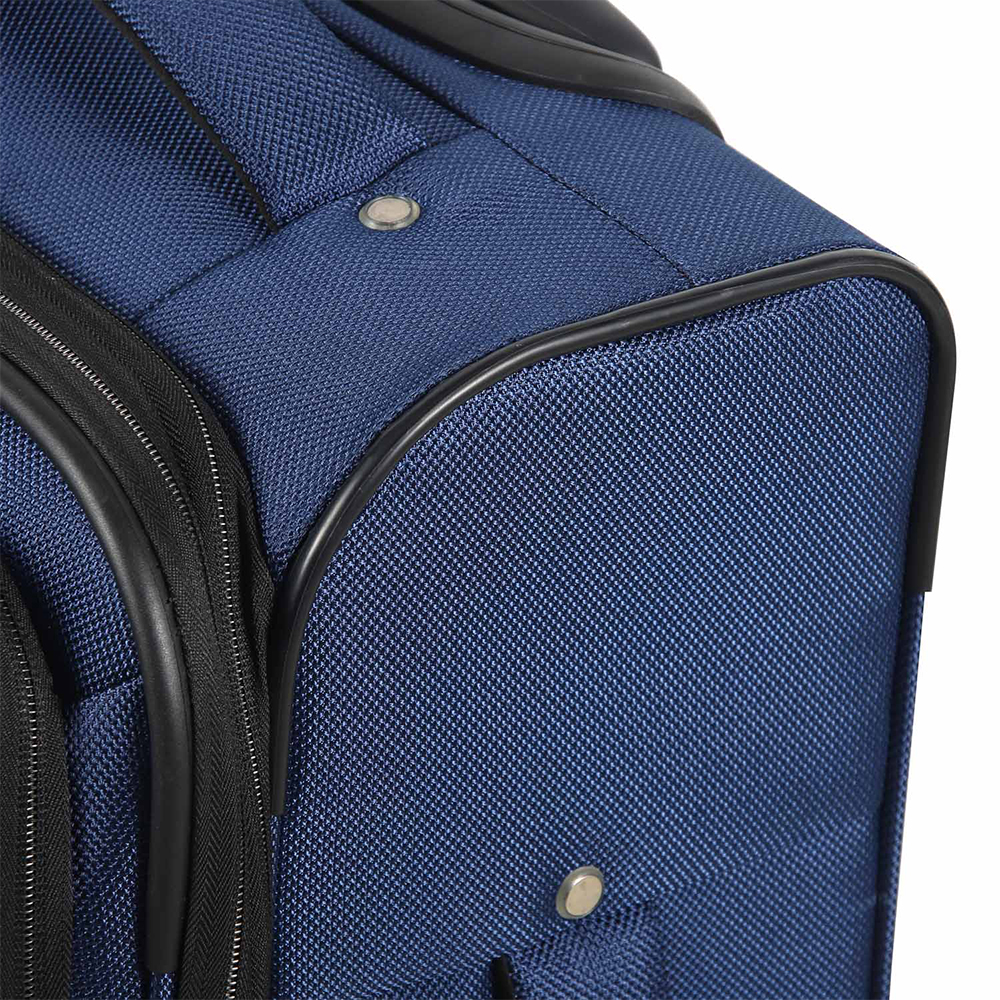 High-End Dark Blue Nylon Soft Luggage